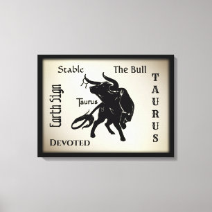 Toile Taurus puissant le Zodiaque Bull