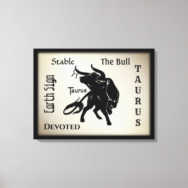 Toile Taurus puissant le Zodiaque Bull (Recto)