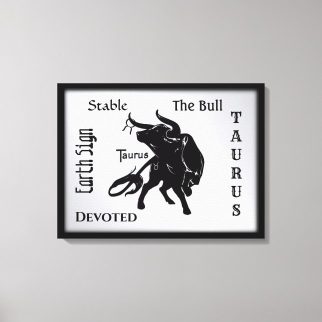 Toile Taurus puissant le Zodiaque Bull (Recto)