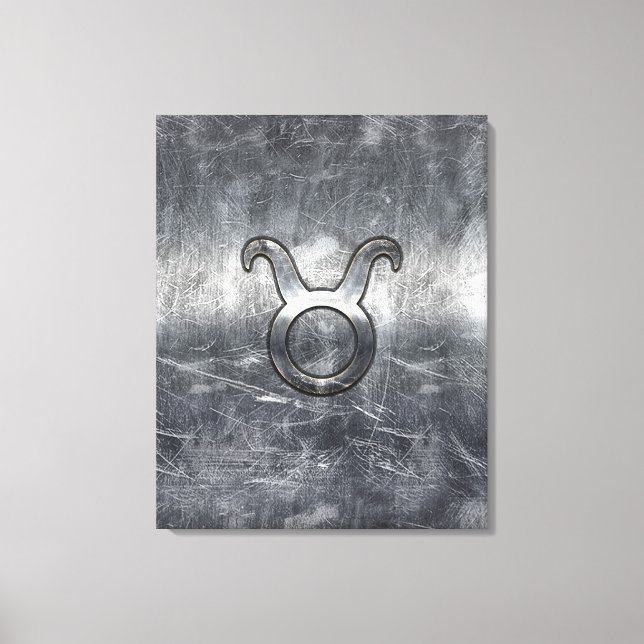 Toile Taurus Zodiac Connexion Grunge Style dévêtu (Recto)