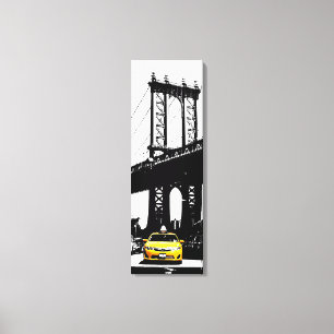 Toile Taxi jaune New York City Brooklyn Bridge Nyc