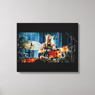 Toile Taylor Hawkins jouant aux tambours Canvas Print
