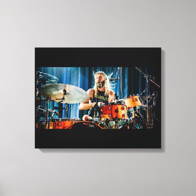 Toile Taylor Hawkins jouant aux tambours Canvas Print (Recto)