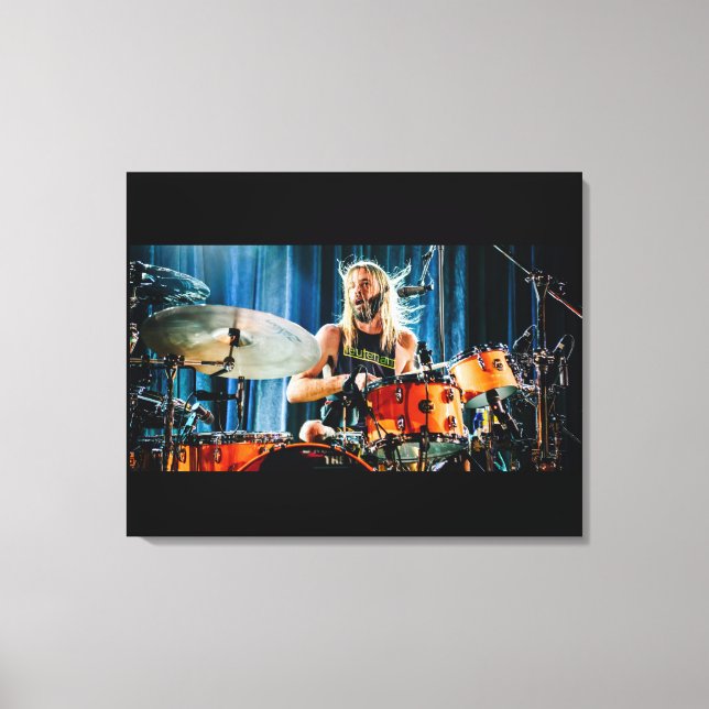 Toile Taylor Hawkins jouant aux tambours Canvas Print (Recto)