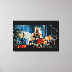 Toile Taylor Hawkins jouant aux tambours Canvas Print
