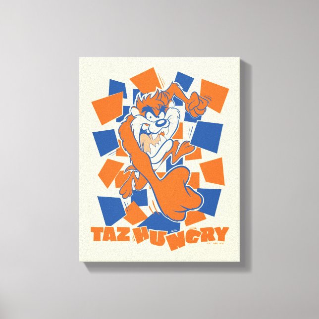 Toile TAZ™ Hungry Smashing Through Checker (Recto)
