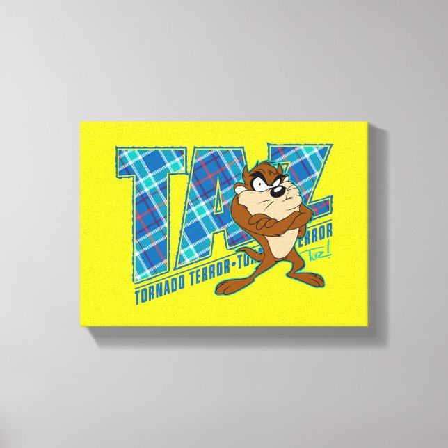 Toile TAZ™ Tornado Terreur Plaid (Recto)