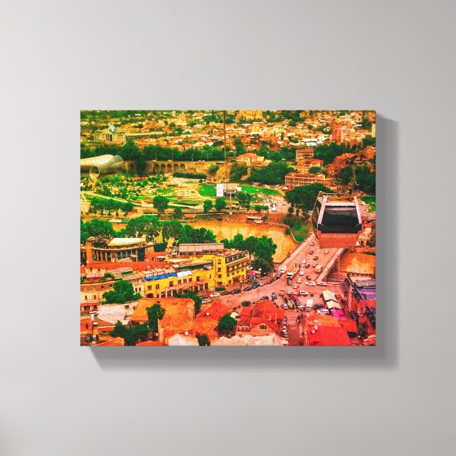 Toile Tbilissi Georgia Cityscape Architecture Vue de la  (Recto)