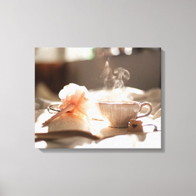 Toile Tea Time avec un bon livre (Recto)