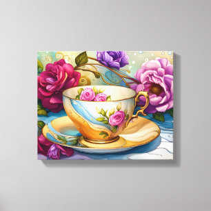 Toile Tea Time - Tea Cup Art