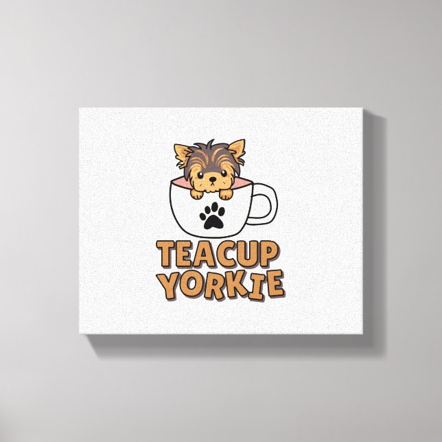 Toile Teacup Yorkie chiot (Recto)