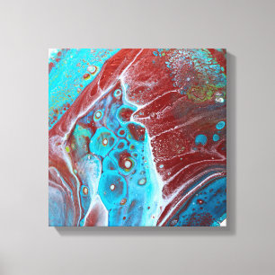 Toile Teal and Copper Acrylic Abstract