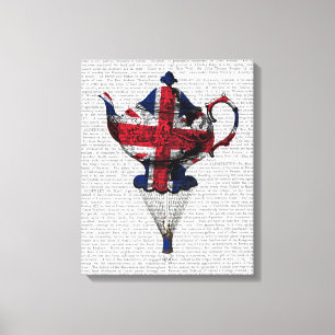 Toile Teapot volant Union Jack