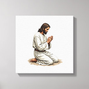 Toile Tee de la foi avec gravure vintage de Jésus mains