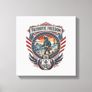 Toile Tee-shirt graphique vectoriel Patriotic Beachcombe