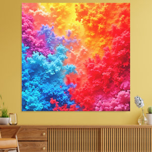 Toile Teintes de Nuages Abstraits Vibrants