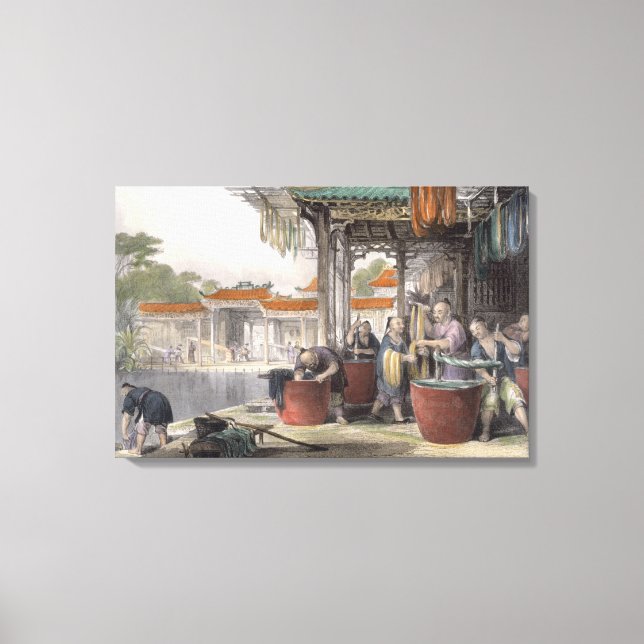 Toile teinture et soie enroulée, de "China in a Series o (Recto)