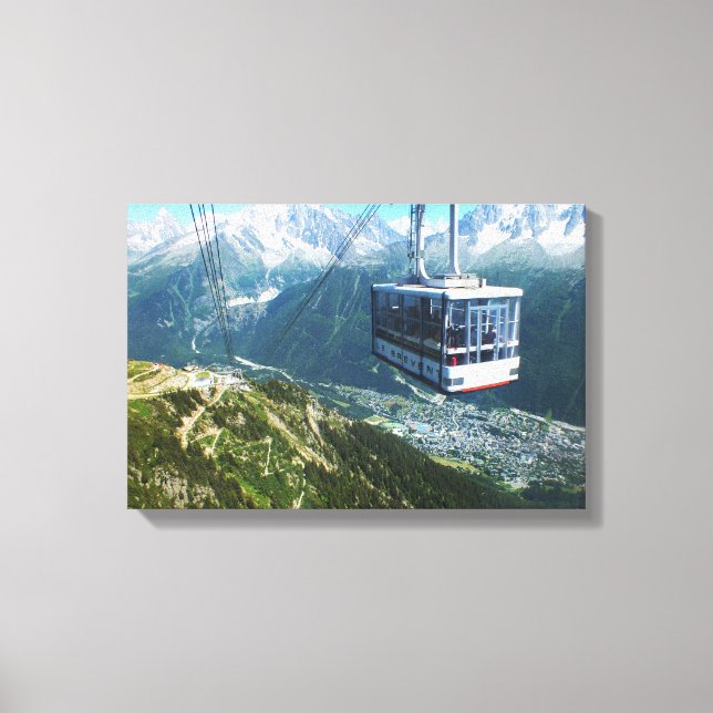 Toile Téléphérique au-dessus de Chamonix, France (Recto)