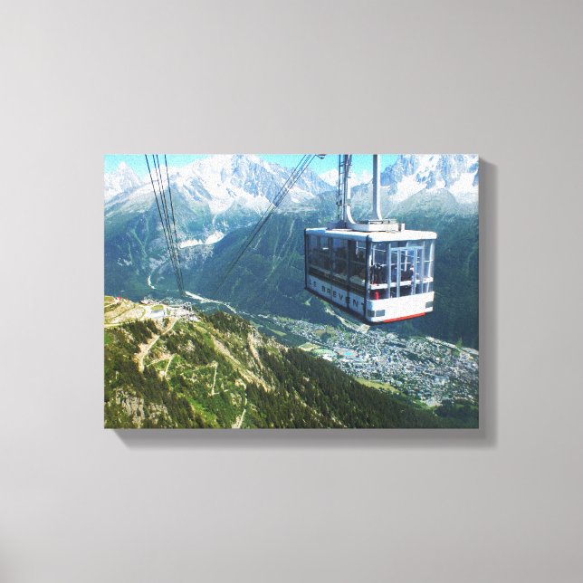 Toile Téléphérique au-dessus de Chamonix, France (Recto)