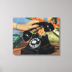 Toile Téléphone Rétro avec Cadran Rotatif, Entreprise Vi