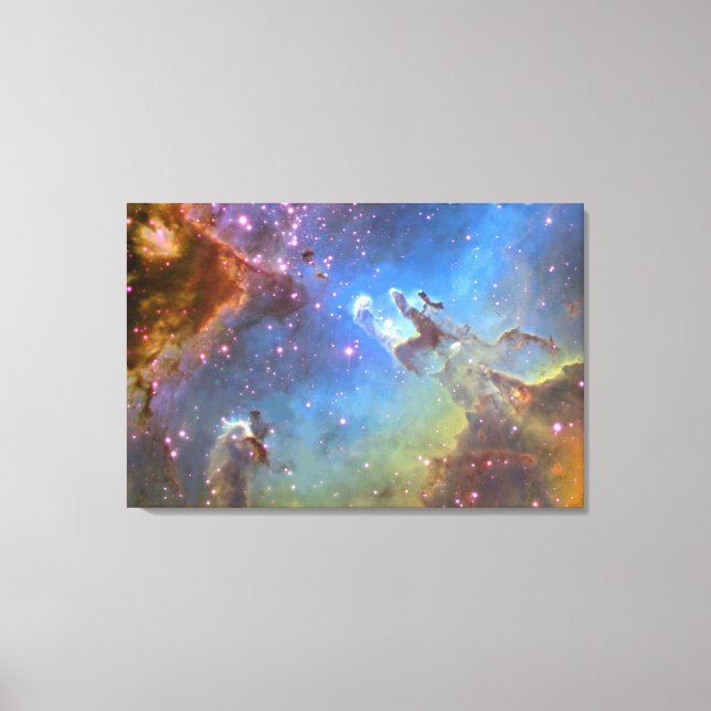 Toile TÉLESCOPE HUBBLE "Aigle Nebula" SUR CANVAS (Recto)