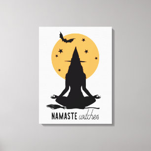 Toile Témoins de yoga d'Halloween contemporain