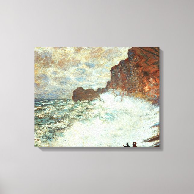 Toile Température Météo un Etretat, Mer Brute - Claude M (Recto)