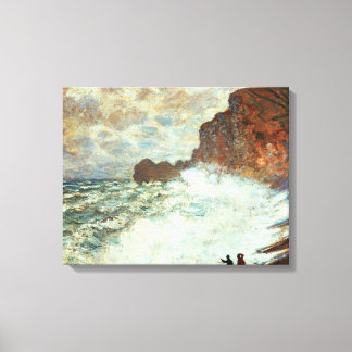 Toile Température Météo un Etretat, Mer Brute - Claude M
