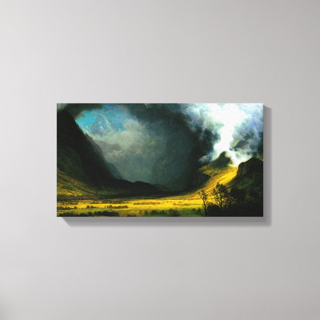 Toile Tempête Albert Bierstadt dans les montagnes (Recto)