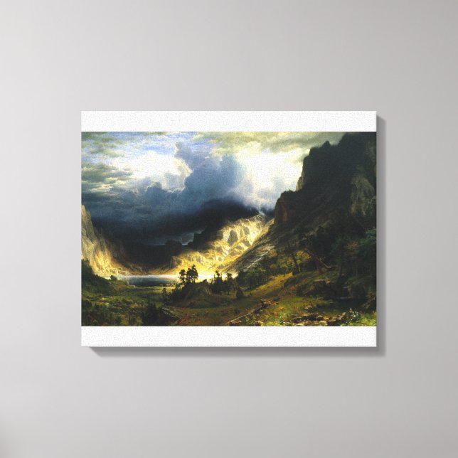 Toile Tempête de Bierstadt dans les Rocheuses (Recto)