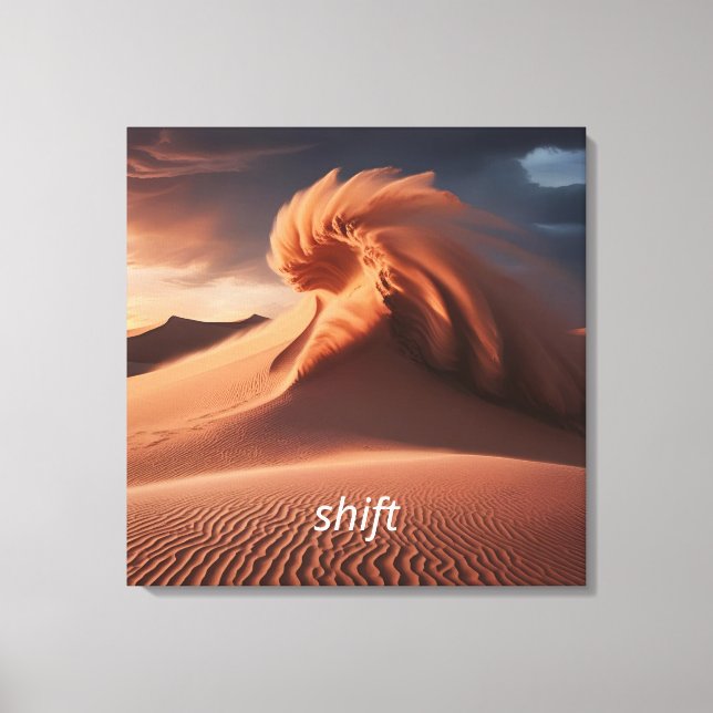 Toile Tempête de sable du désert personnalisée / Tempête (Recto)