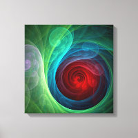 Tempête rouge Floral Art moderne Abstrait Motif co
