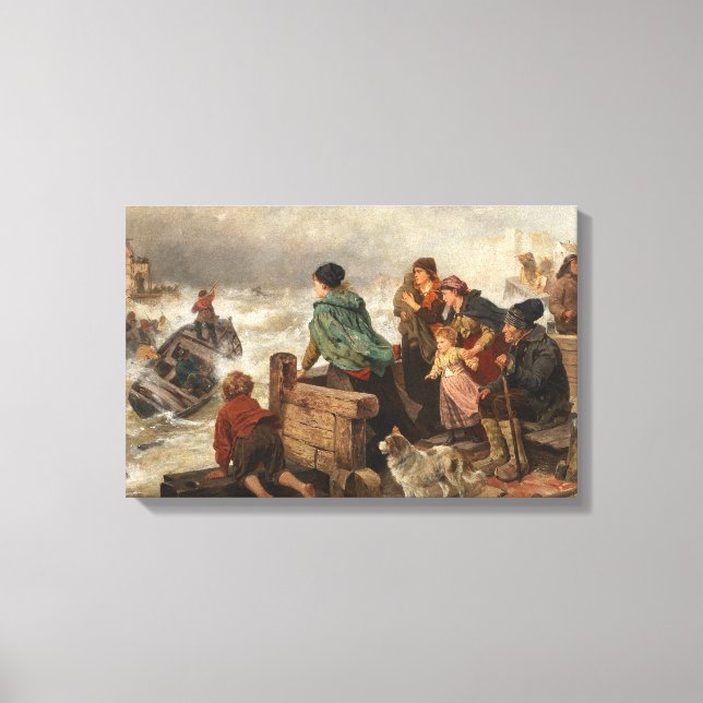 Toile Tempête sur la côte (par Rudolf Jordan) (Recto)