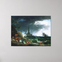 Tempête sur une côte méditerranéenne par Claude Jo