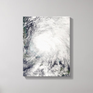 Toile Tempête tropicale Noel au-dessus des Bahamas