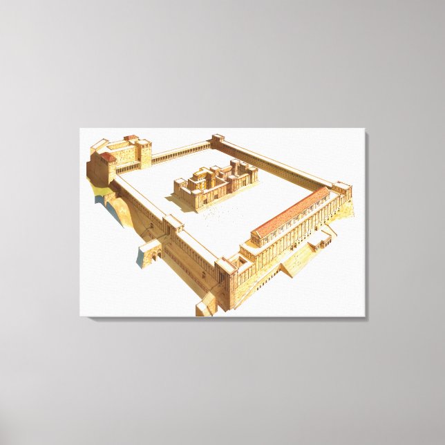 Toile Temple à Jérusalem. Temple d'Hérode (Recto)