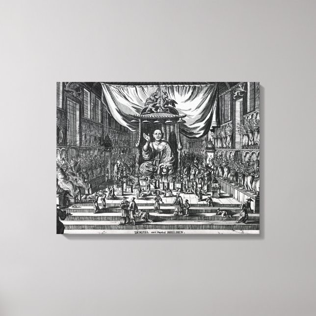 Toile Temple bouddhiste, illustration (Recto)