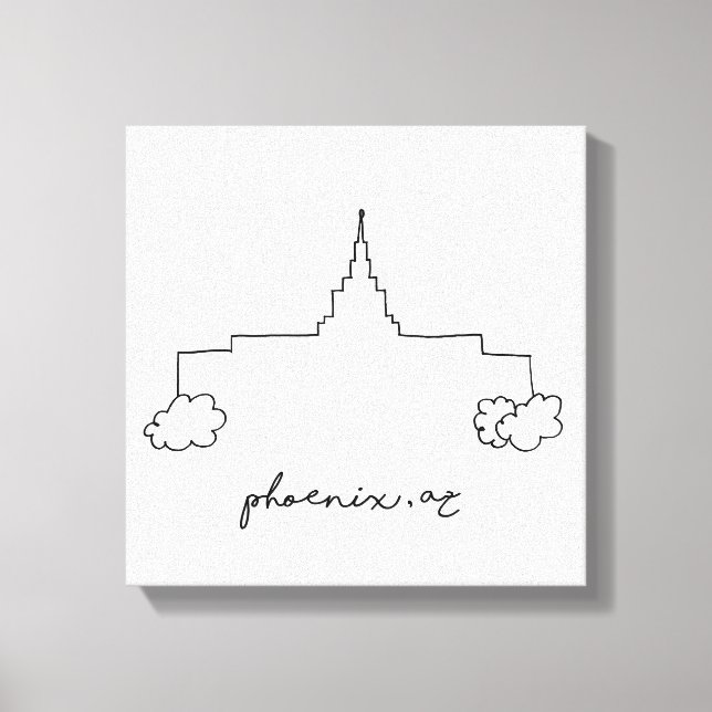 Toile temple de phoenix arizona croquis simple moderne (Recto)