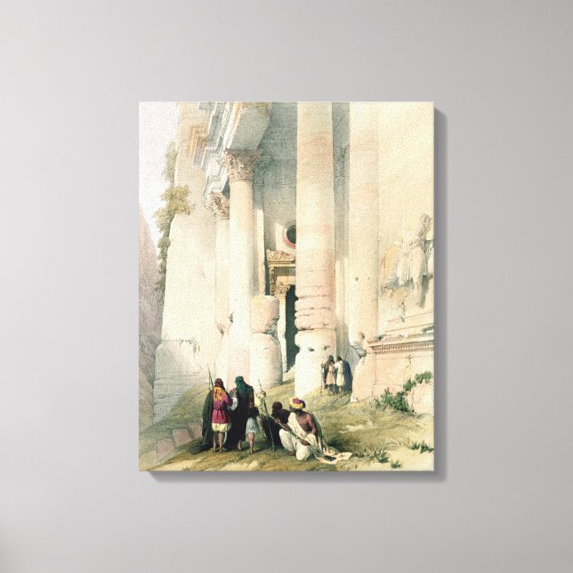Toile Temple El Khasne, Petra, 7 mars 1839, pl (Recto)