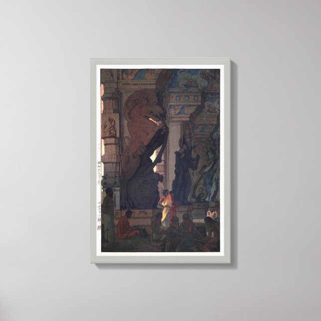 Toile Temple Meenakshi à Madurai, Hiroshi Yoshida (Recto)