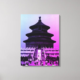 Toile Temple Pekin de la Chine vintage du ciel