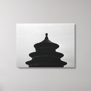 Toile Temple Pekin de la Chine vintage du ciel