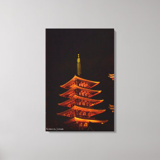 Toile Temple Sensoji Asakusa Japon Voyage Paysage