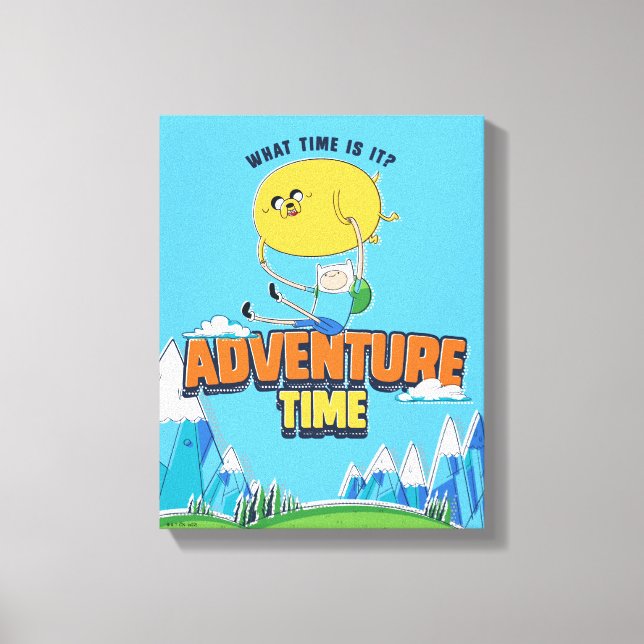 Toile Temps d'aventure | Jake Flottant Avec Finn (Recto)