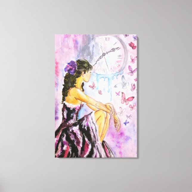 Toile Temps Perdu - Peinture à l'Aquarelle (Recto)