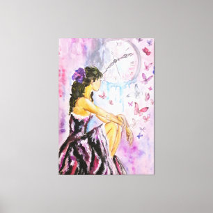 Toile Temps perdu - Peinture aquarelle