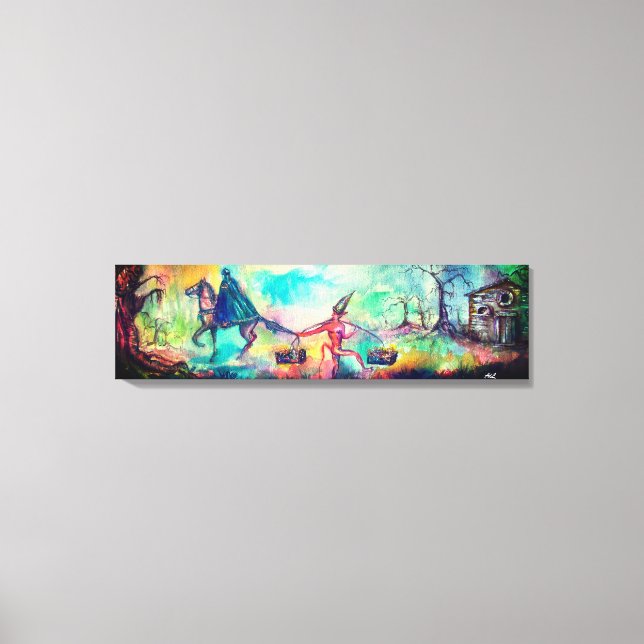 Toile TEMPTATION Chevalier foncé et le trésor du diable, (Recto)