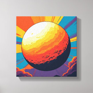 Toile tendue au coucher de soleil céleste