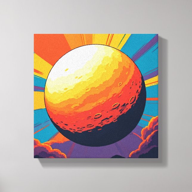 Toile tendue au coucher de soleil céleste (Recto)