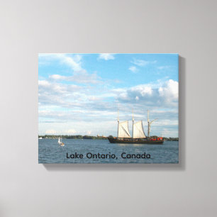 Toile tendue de voile sur le lac Ontario